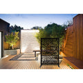 6Ft X 4Ft Free Standing Laser Cut Metal Screen Panel Privacy Stand