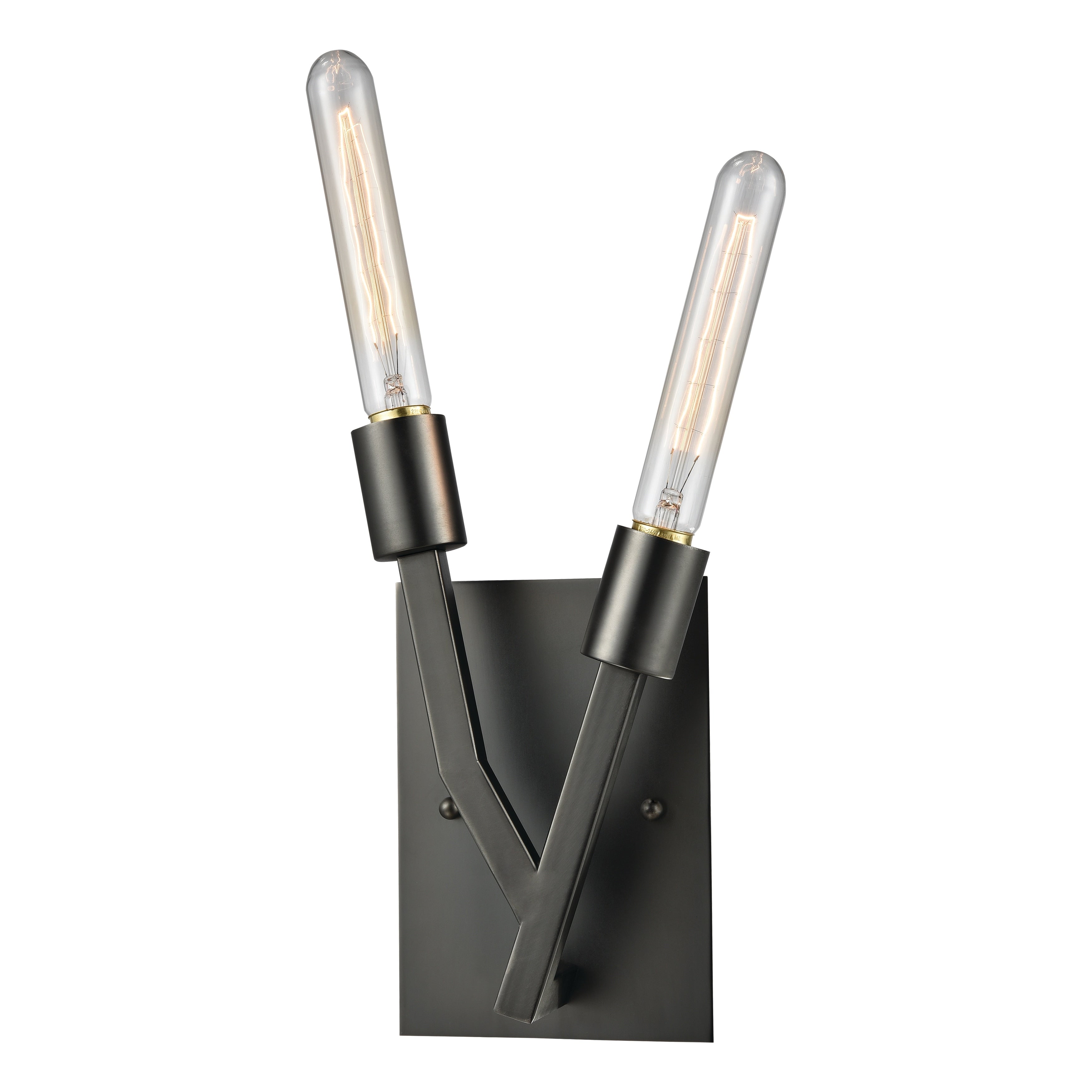 Freeform Abstract Candle Sconce Dark Graphite