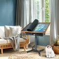 Freestanding Adjustable Jigsaw Puzzle Table With Drawers Tilting Puzzle Board 1500 Piece With Rotating Wheels