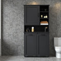 Freestanding Laundry Cabinet With Tilt Out Hampers Adjustable Shelves And Doors Multi Storage Laundry Organizer