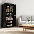 Freestanding Pantry Cabinet Storage Cabinet With Shelves Black Buffet Cabinet Sideboard Side Cabinet