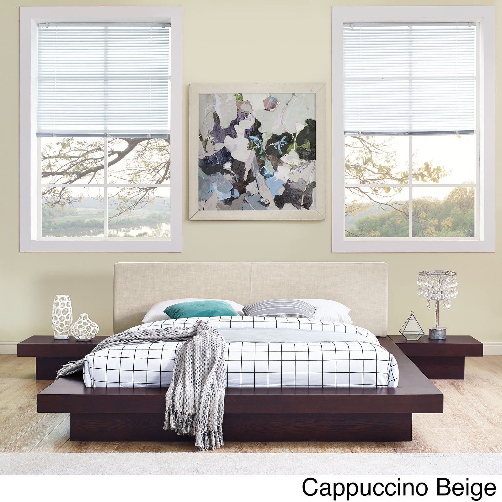 Freja 3 Piece Queen Fabric Bedroom Set