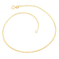 Fremada 10 Karat Yellow Gold 1.2 Mm Valentino Link Anklet 10 Inch