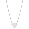 10K Gold Heart Necklace Yellow White Or Rose 18 Inches