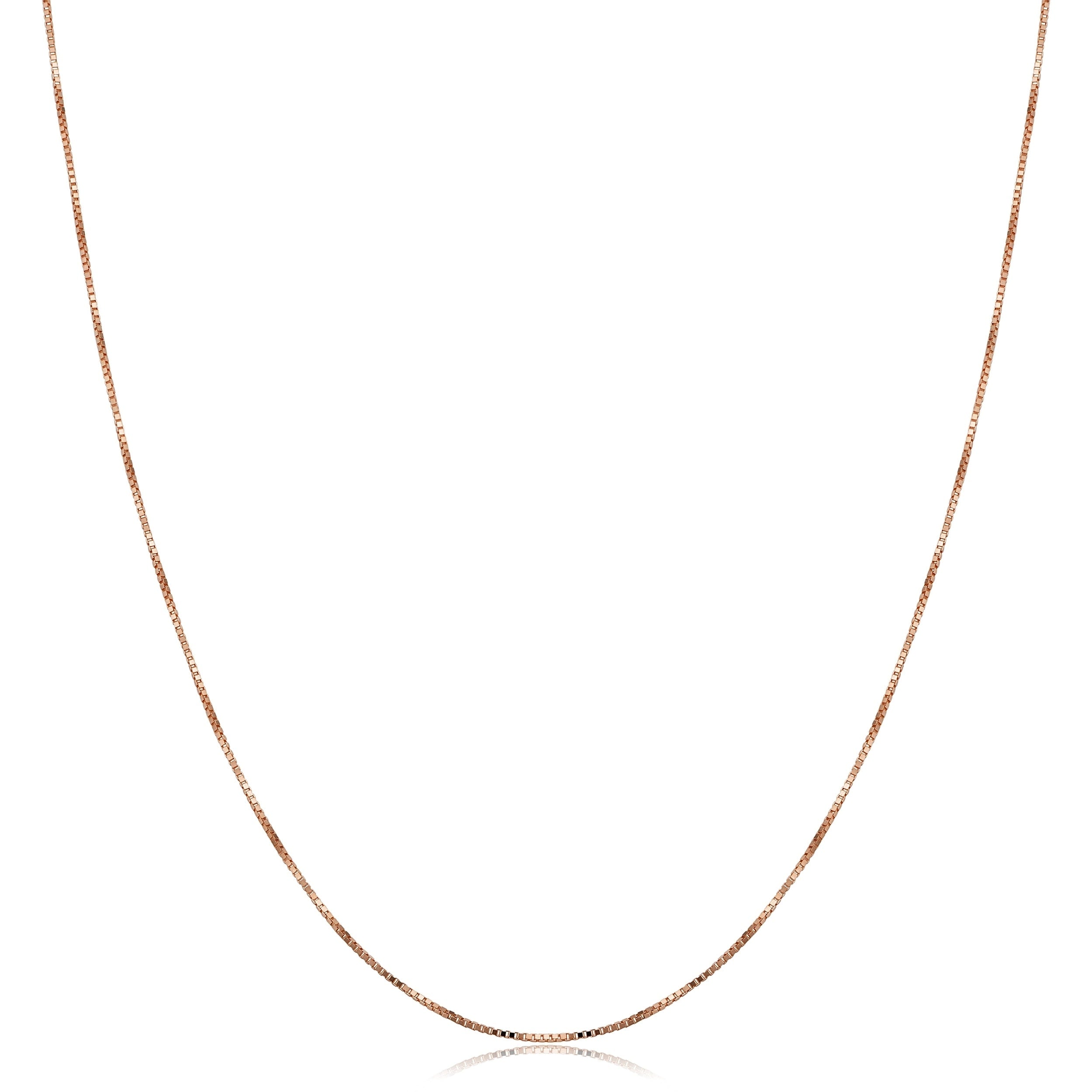 Fremada 10K Rose Gold 0.5 Mm High Polish Box Chain