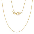 10K Yellow Gold 0.6 Mm Box Chain Necklace 16 24 Inch