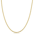 Fremada 10K Yellow Gold 1.9 Millimiter Semi Solid Rope Chain 14 30 Inch Necklace