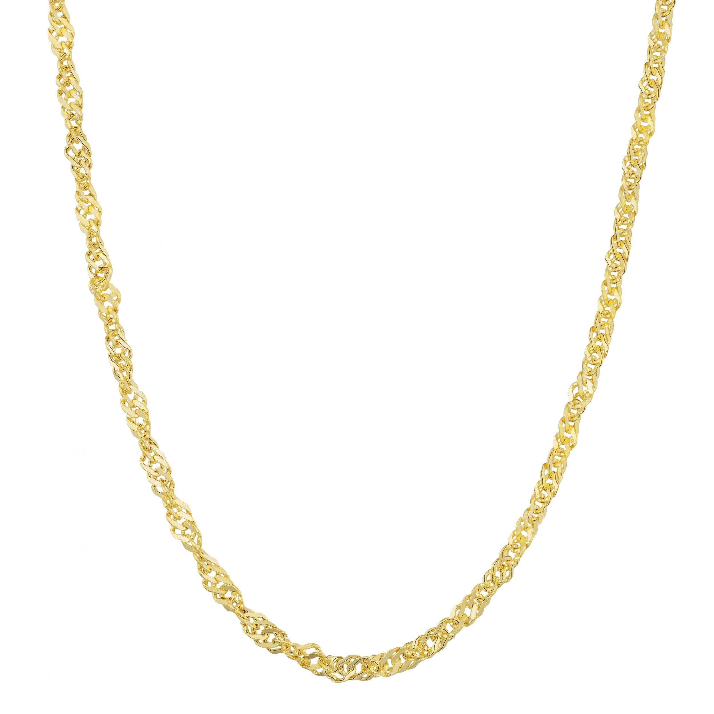Fremada 10K Yellow Gold 2.2 Mm High Polish Singapore Chain 18 20 Inches