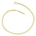 Fremada 10K Yellow Gold 2.2 Mm Singapore Chain Anklet 10 Inches