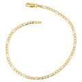 Fremada 10K Yellow Gold 2.3 Mm High Polish Concave Figaro Link Bracelet 7 Or 8 Inches