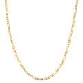 Fremada 10K Yellow Gold 2.3 Mm High Polish Concave Figaro Link Chain Necklace 16 30 Inches