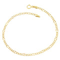 Fremada 10K Yellow Gold 2.4 Mm High Polish Lite Flat Figaro Link Bracelet 7.5 Inches