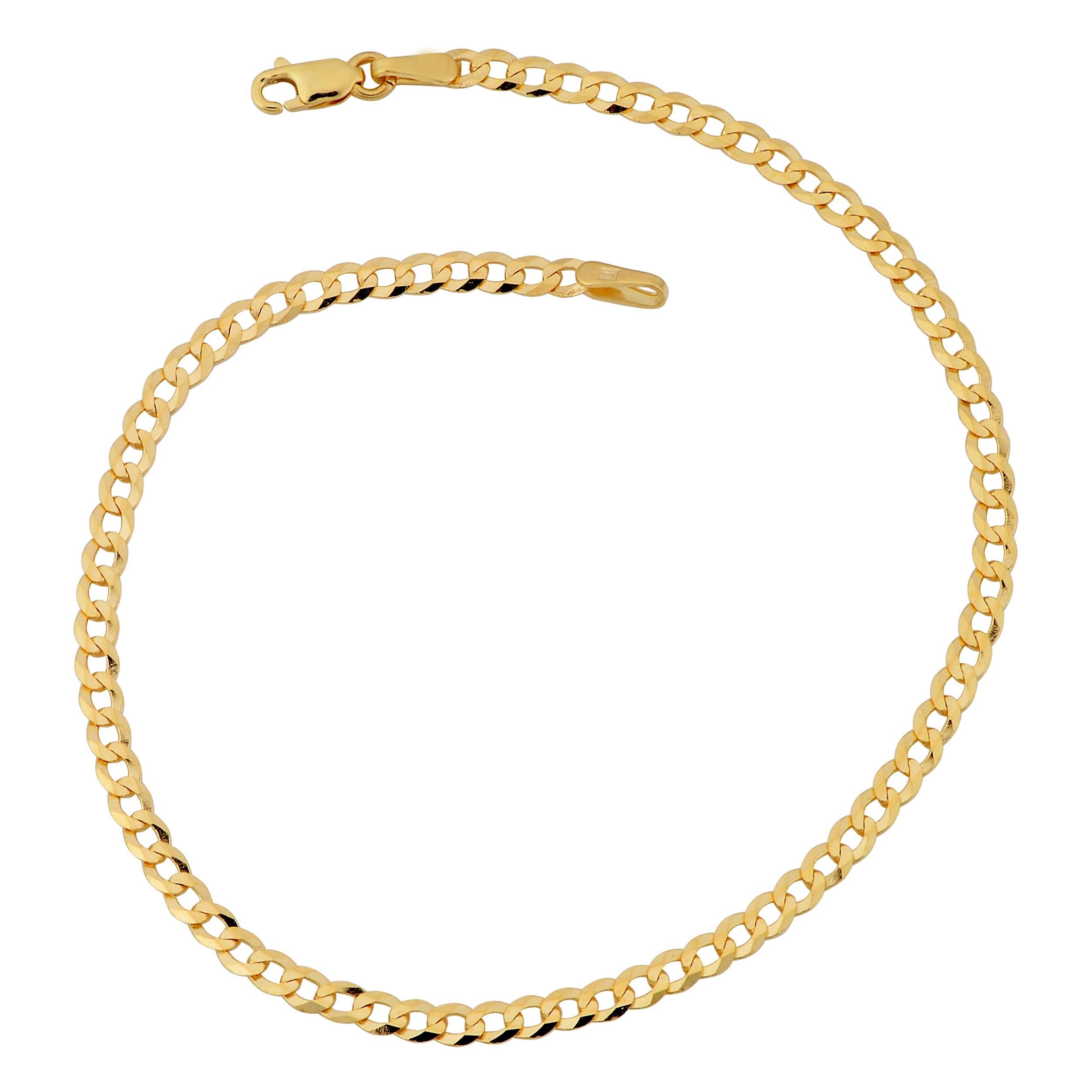 Fremada 10K Yellow Gold 2.7 Mm High Polish Curb Link Bracelet 7 Or 8 Inches