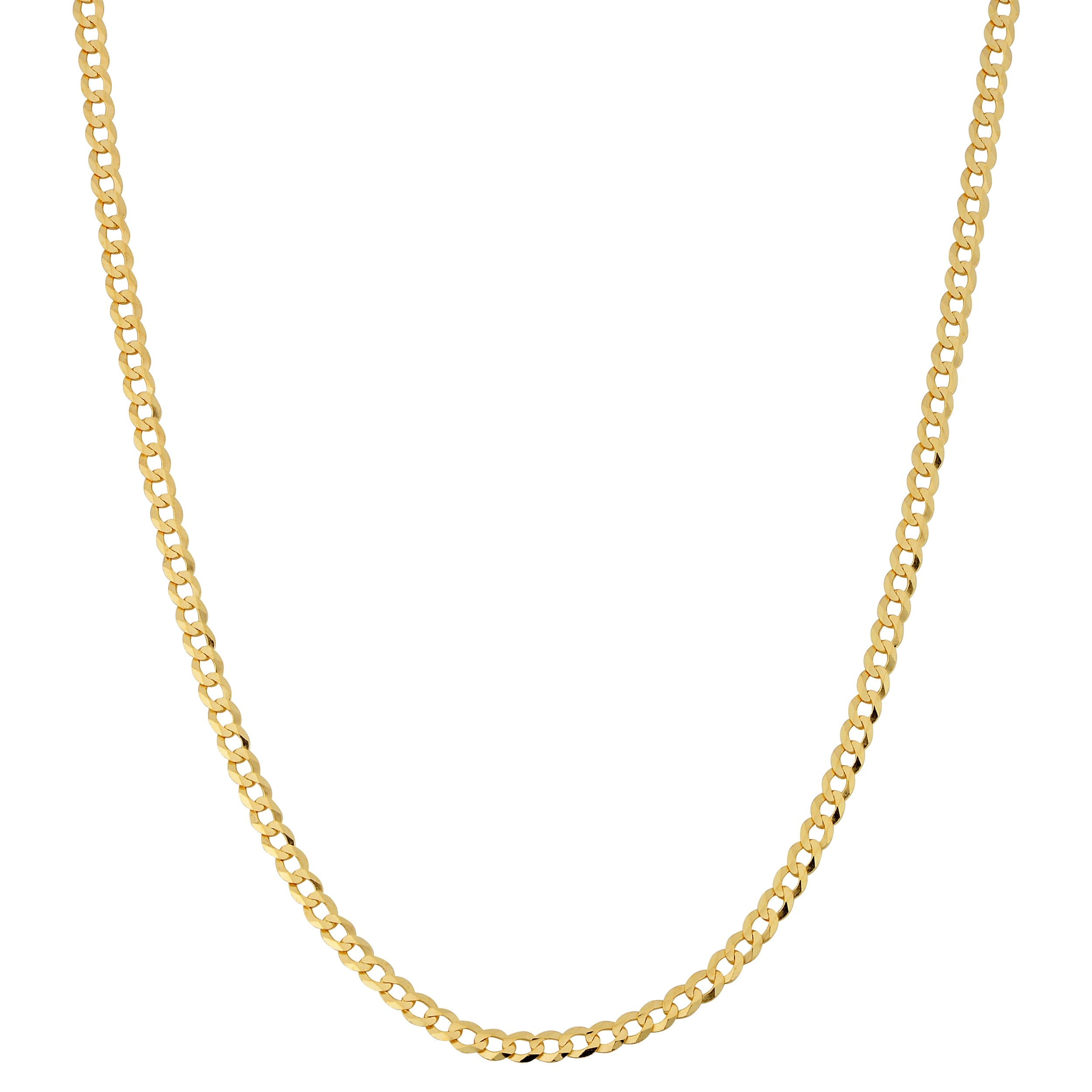 Fremada 10K Yellow Gold 3 Mm High Polish Curb Link Chain 16 30 Inches