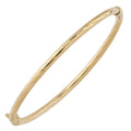 Fremada 10K Yellow Gold 3Mm Polished And Textured Bangle