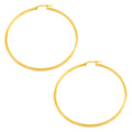 Fremada 10K Yellow Gold 35 Mm Polished Tube Hoop Earrings