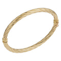 Fremada 10K Yellow Gold 5 Mm Swirl High Polish Bangle