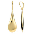 Fremada 10K Yellow Gold High Polish Elongated Teardrop Dangle Earrings