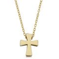 Fremada 10K Yellow Gold High Polish Small Cross Adjustable Length Necklace