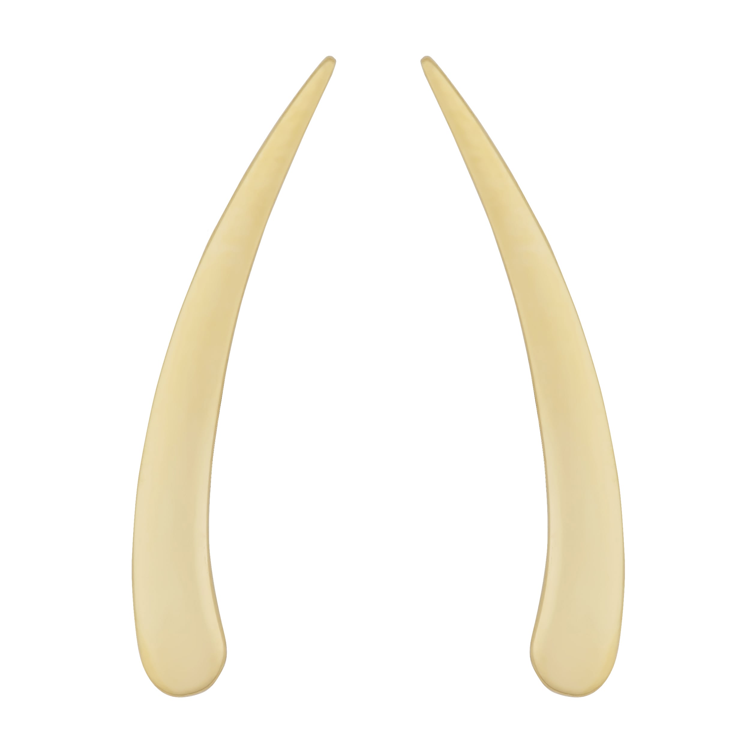 Fremada 10K Yellow Gold High Polish Tusk Climber Earrings
