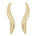 Fremada 10K Yellow Gold High Polish Wave Climber Earrings