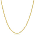 Fremada 10K Yellow Gold Hollow Inner Link Chain Necklace 2.4 Millimeters