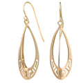 Fremada 10K Yellow Gold Teardrop Three Dimensional Drop Earrings