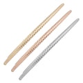 Fremada 10K Yellow White Or Rose Gold 2Mm Twist Design Slip On Bangle