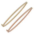 Fremada 10K Yellow Or Rose Gold 2.5Mm Glass Blast Finish Bangle