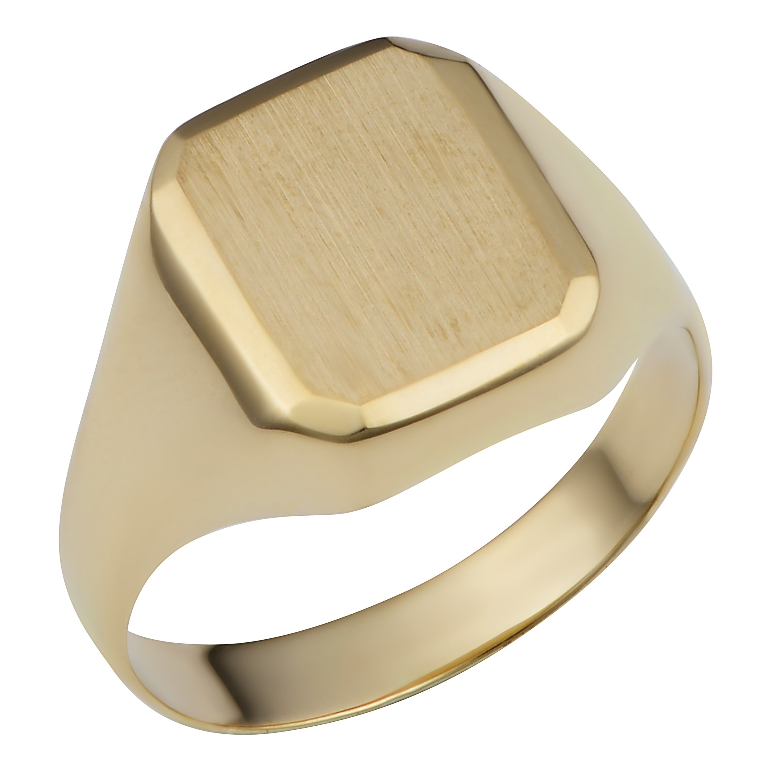 Fremada 14K Gold Mens Womens Rectangular Signet Ring