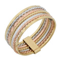 Fremada 14K Tricolor Gold 6.7 Mm Seven Days Stack Ring