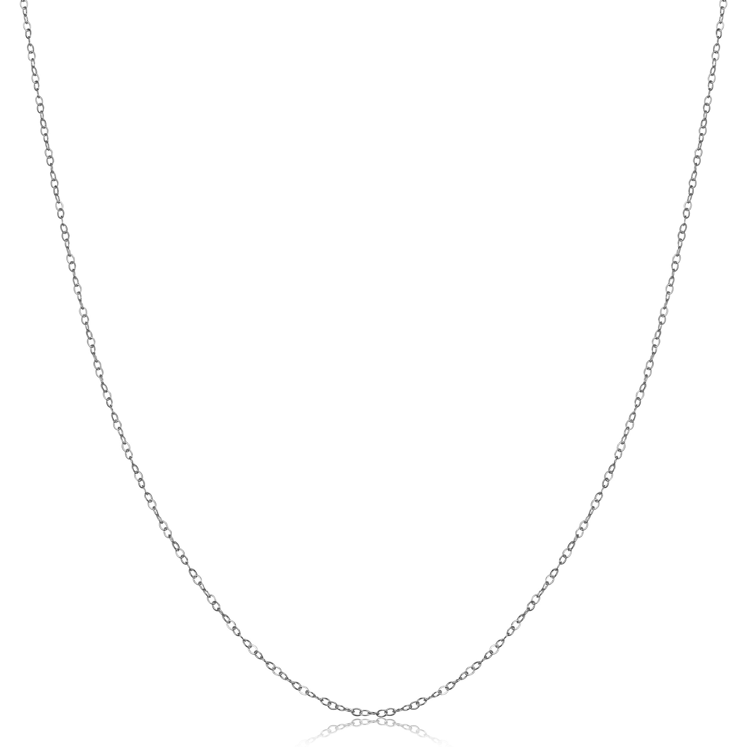 Fremada 14K White Gold 0.7 Mm Round Cable Chain 16 20 Inches
