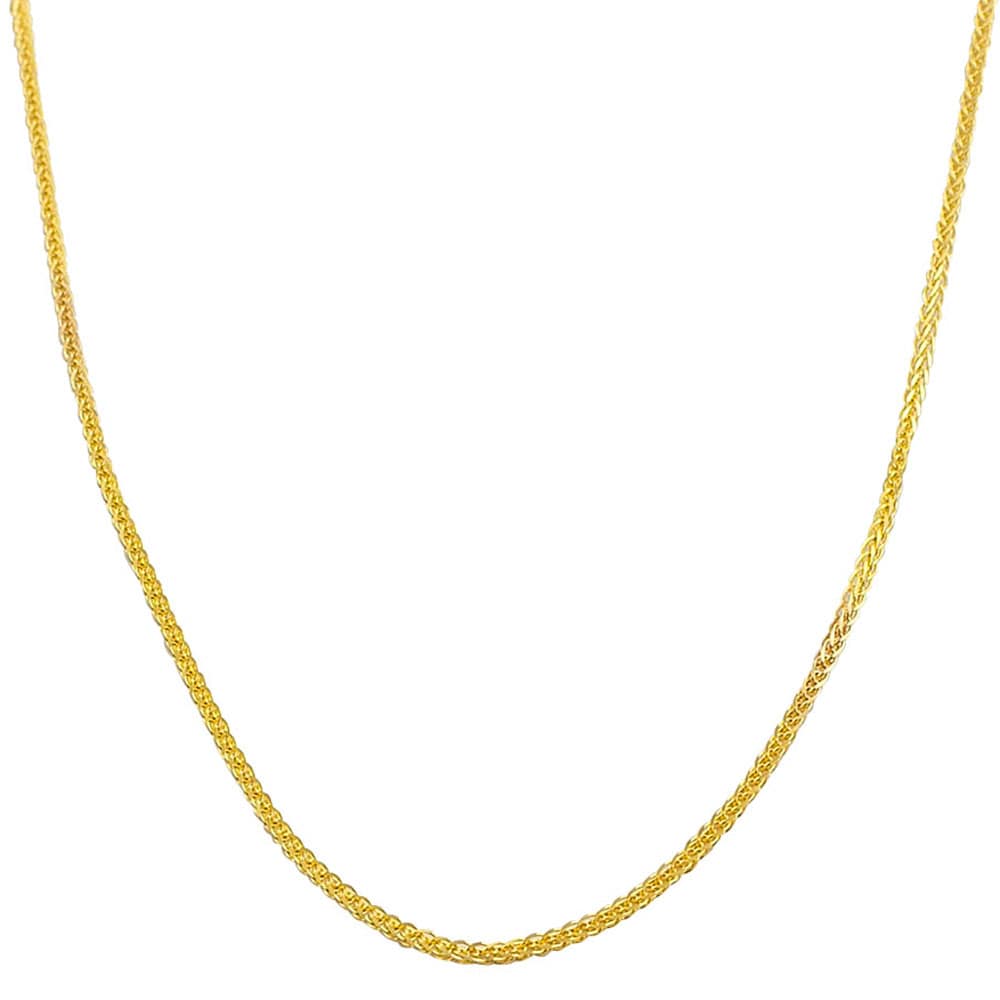 Fremada 14K Yellow Gold 1 Mm Square Wheat Chain