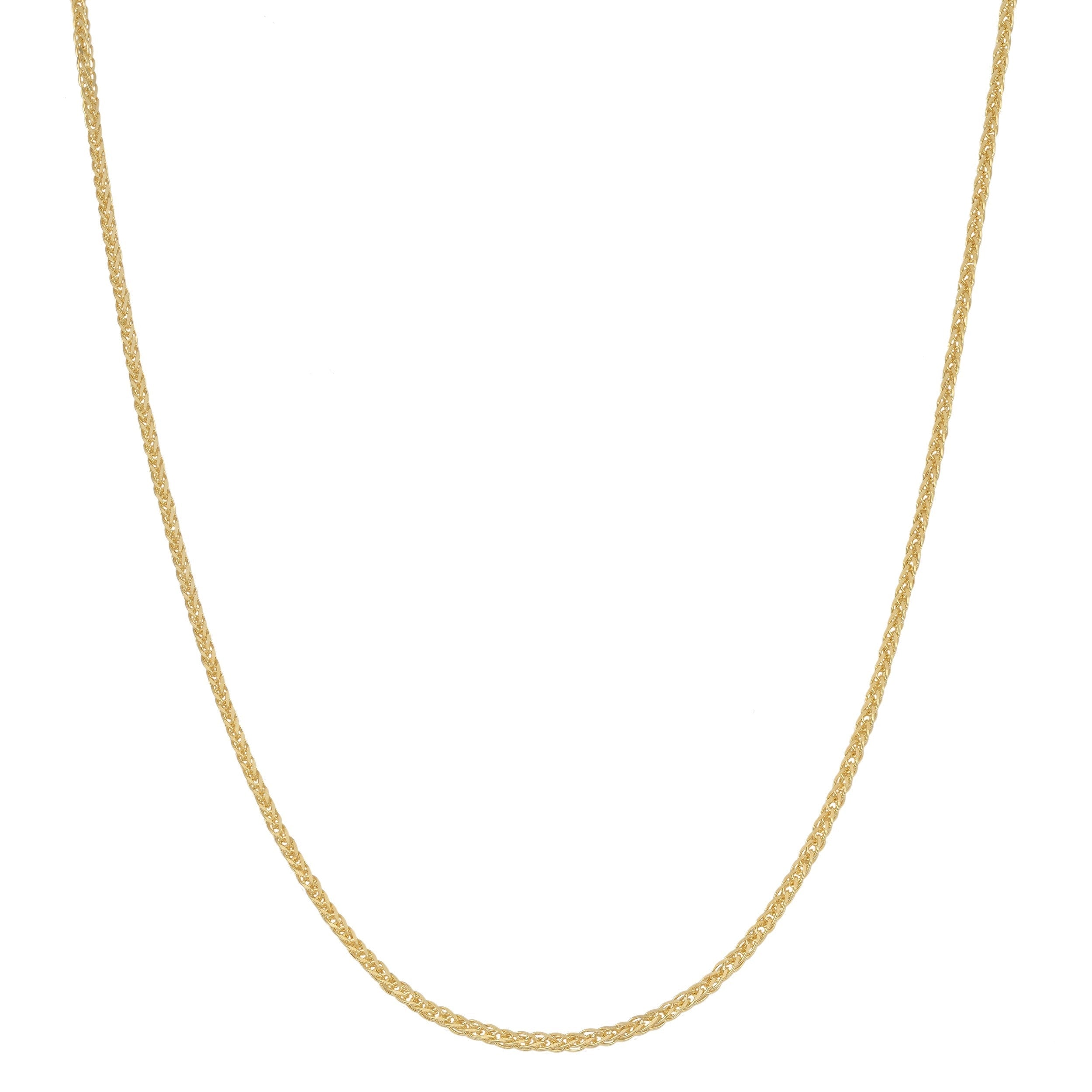 Fremada 14K Yellow Gold 1.4 Mm Square Wheat 18 Inch Chain