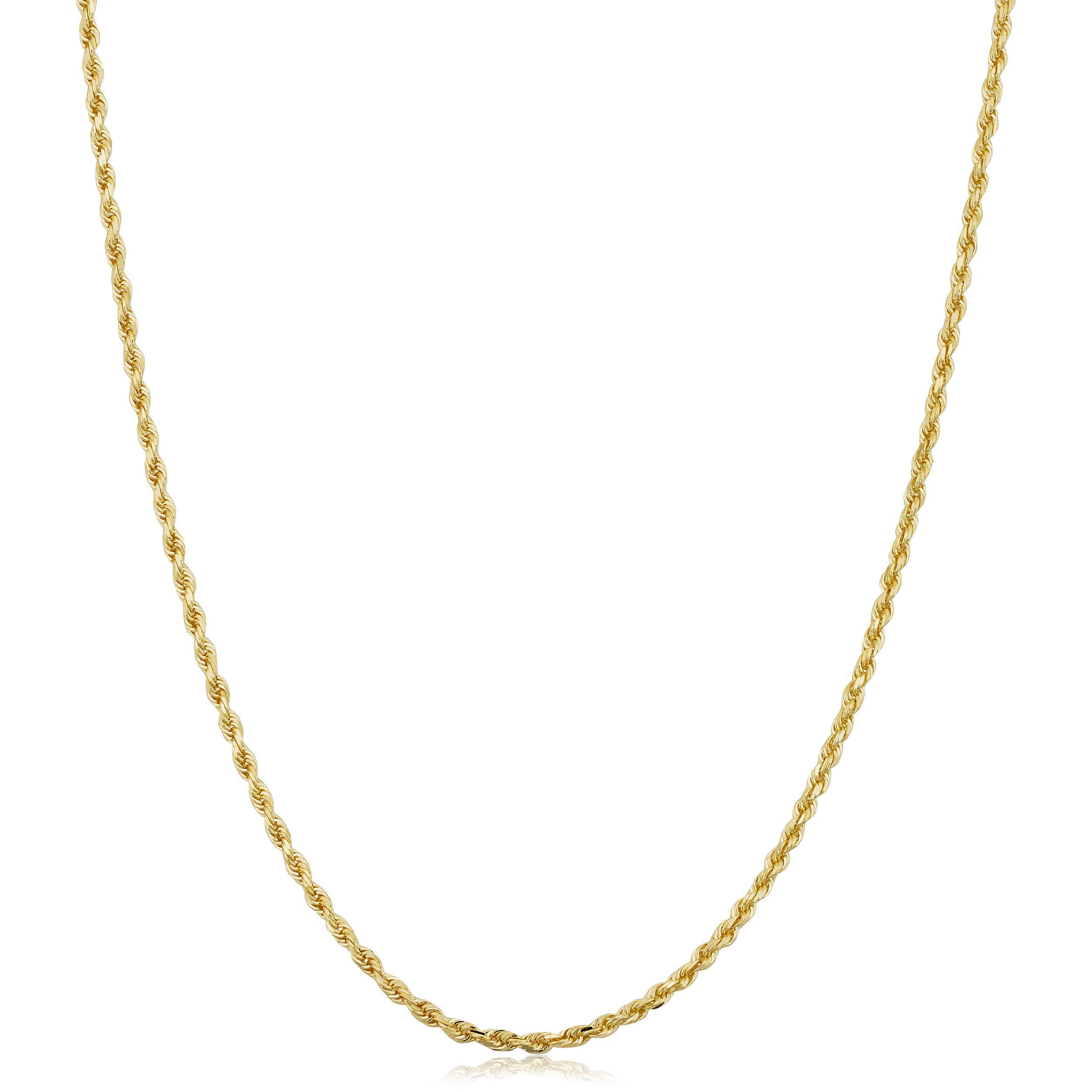 Fremada 14K Yellow Gold 1.5 Mm Solid Rope Chain Necklace 14 30 Inches