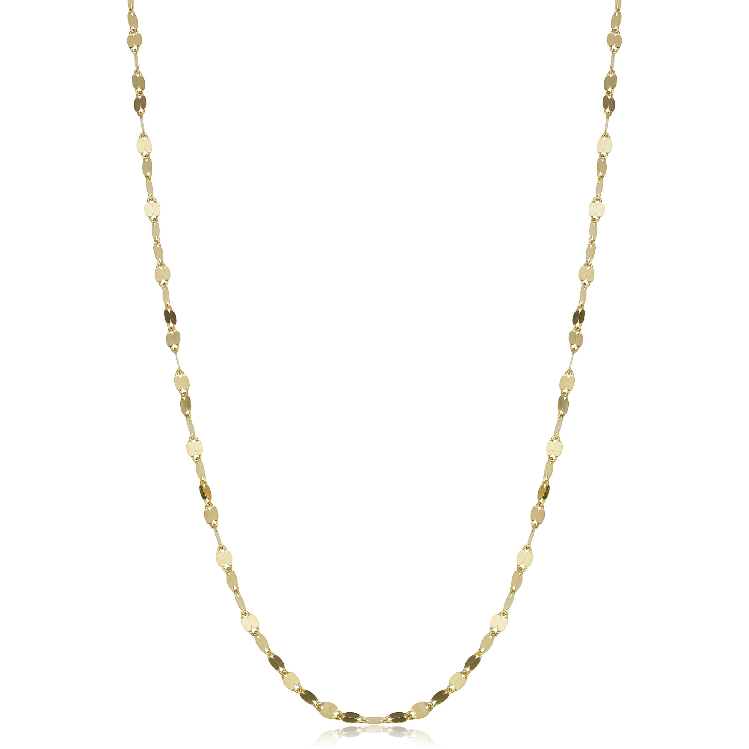 Fremada 14K Yellow Gold 1.9 Mm Mirror Flat Link Chain 16 24 Inches