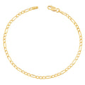 Fremada 14K Yellow Gold 2.3 Mm High Polish Solid Figaro Link Bracelet 7.5 Inches