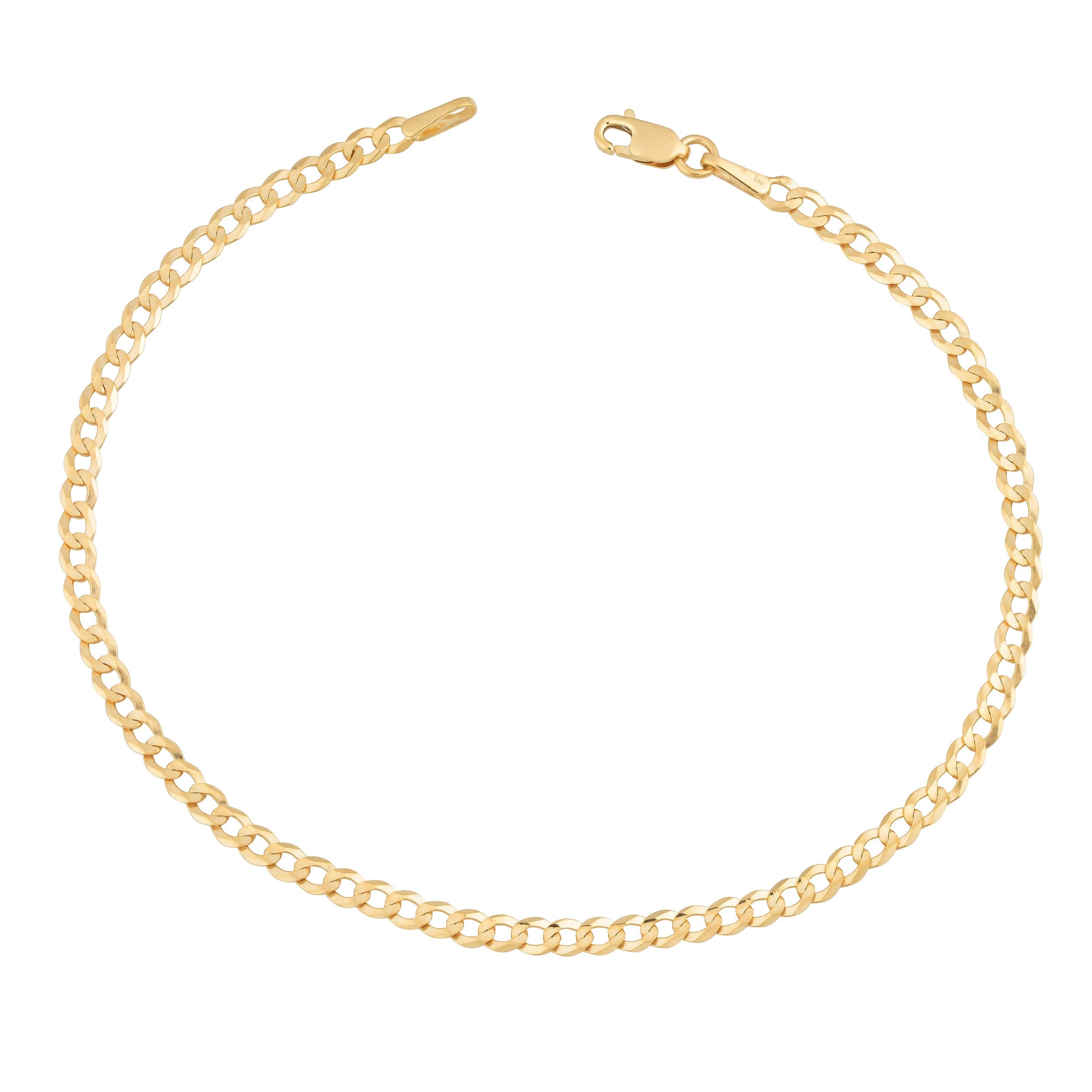 Fremada 14K Yellow Gold 2.6 Mm High Polish Solid Curb Link Bracelet