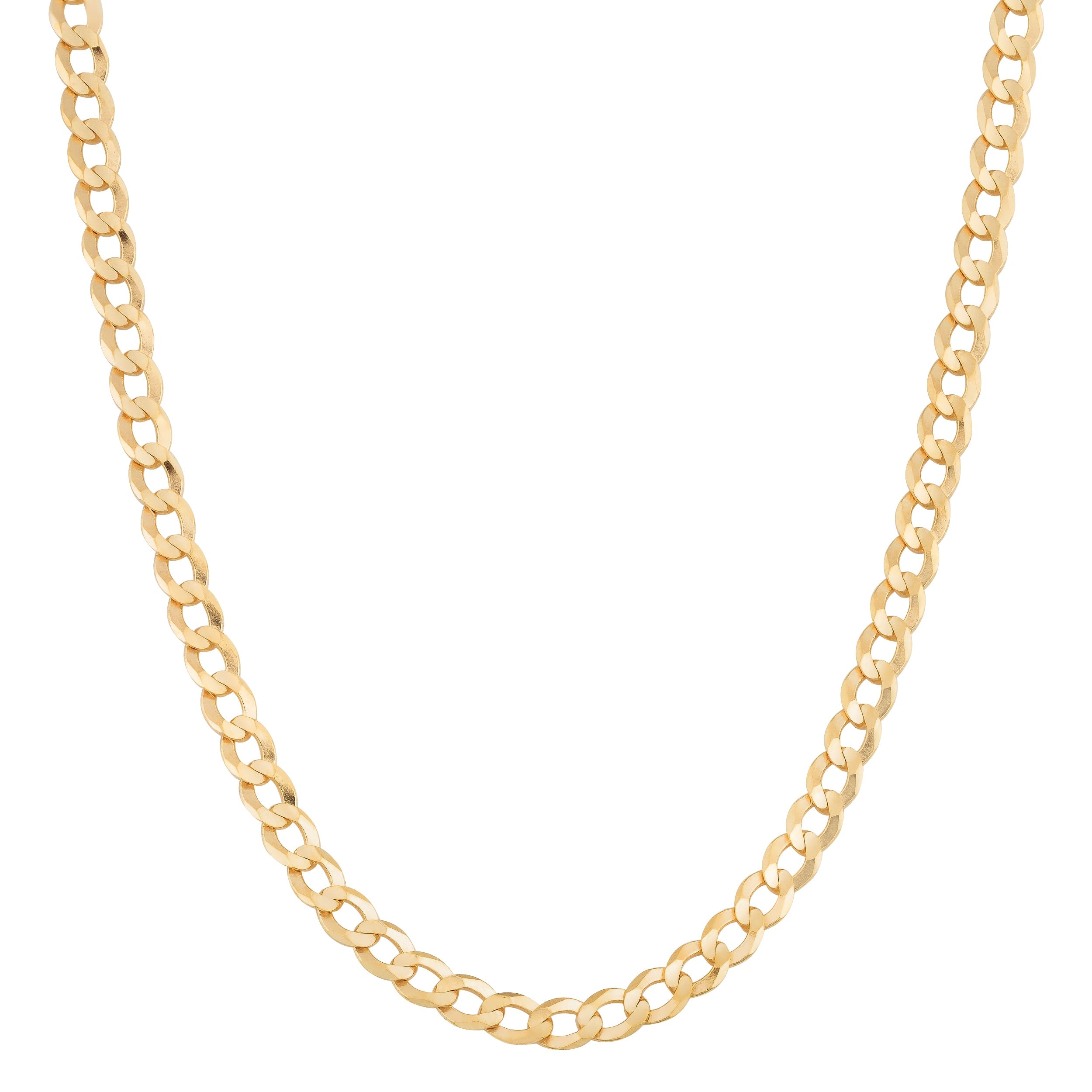 Fremada 14K Yellow Gold 2.6 Mm High Polish Solid Curb Link Necklace