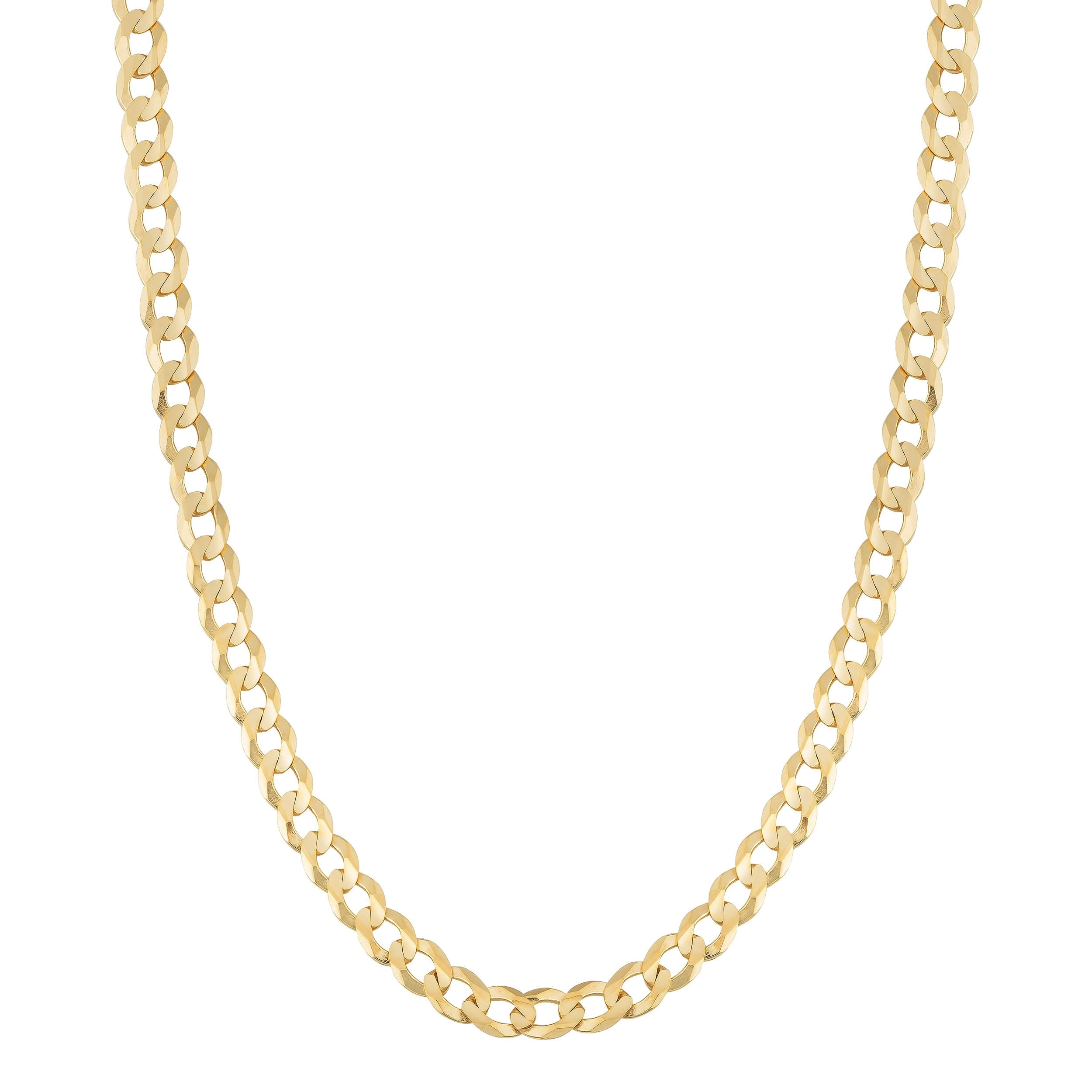 Fremada 14K Yellow Gold 3 Mm High Polish Solid Curb Link Necklace