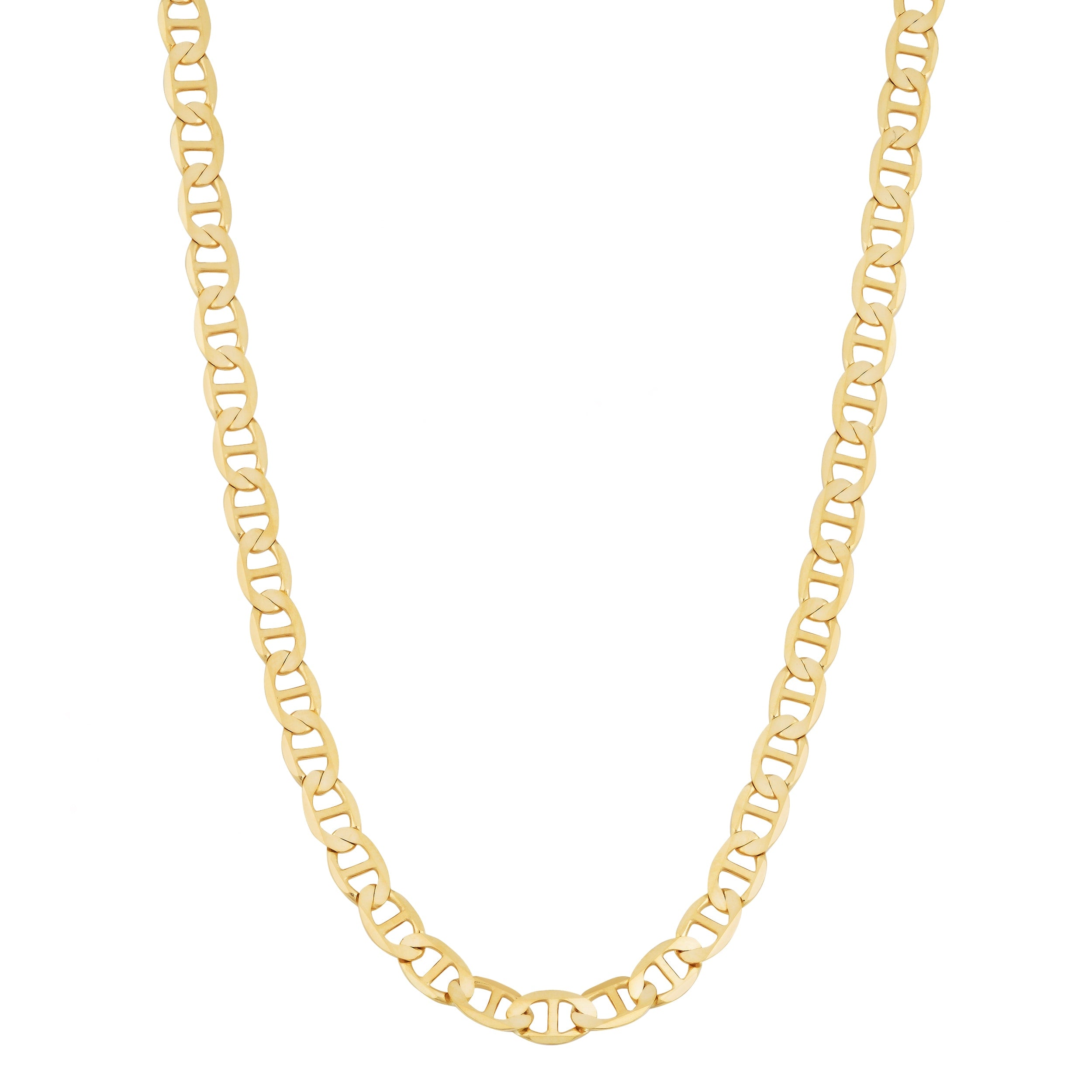 Fremada 14K Yellow Gold 3 Mm Solid High Polish Mariner Link Necklace