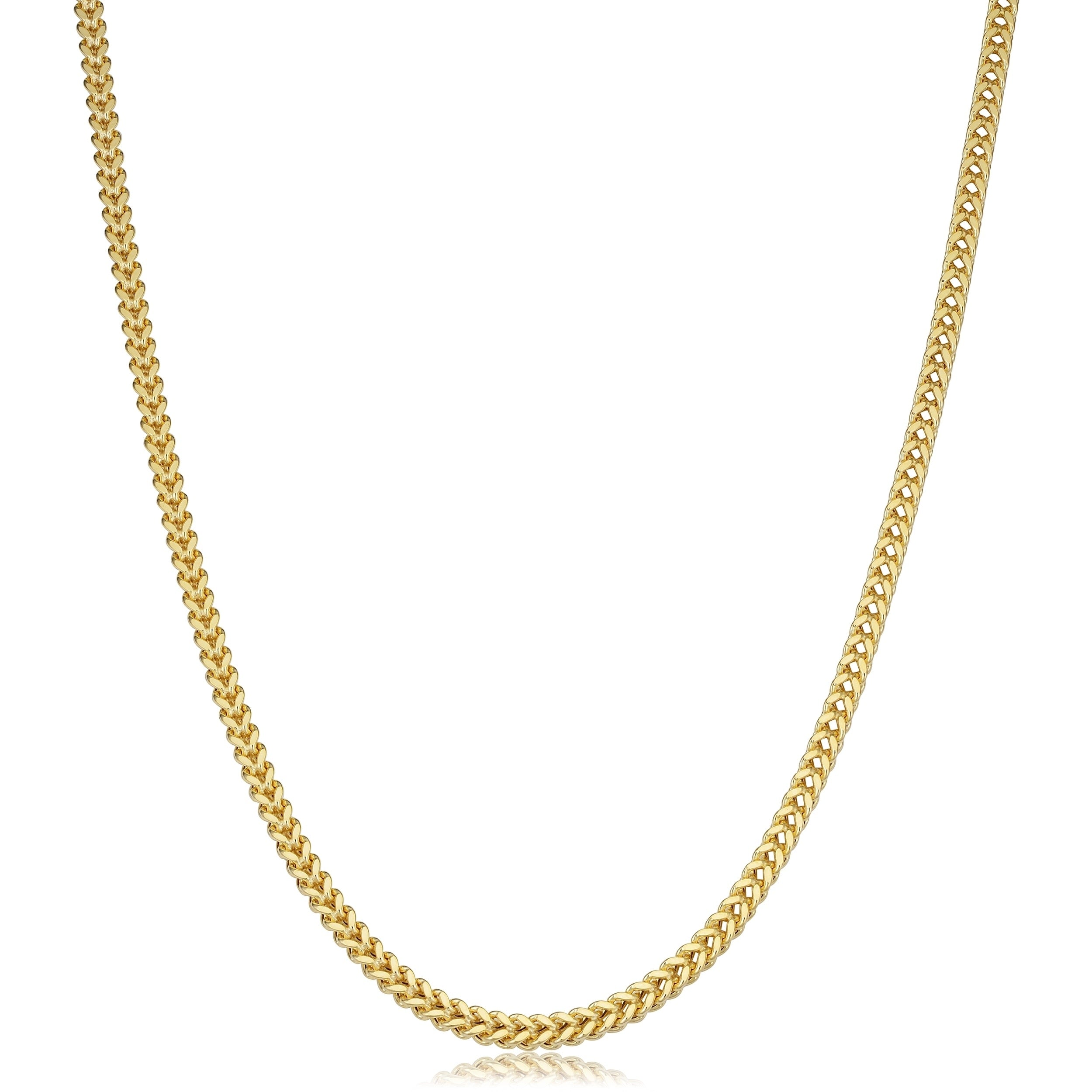 Fremada 14K Yellow Gold 3.1 Millimeters Franco Link Necklace