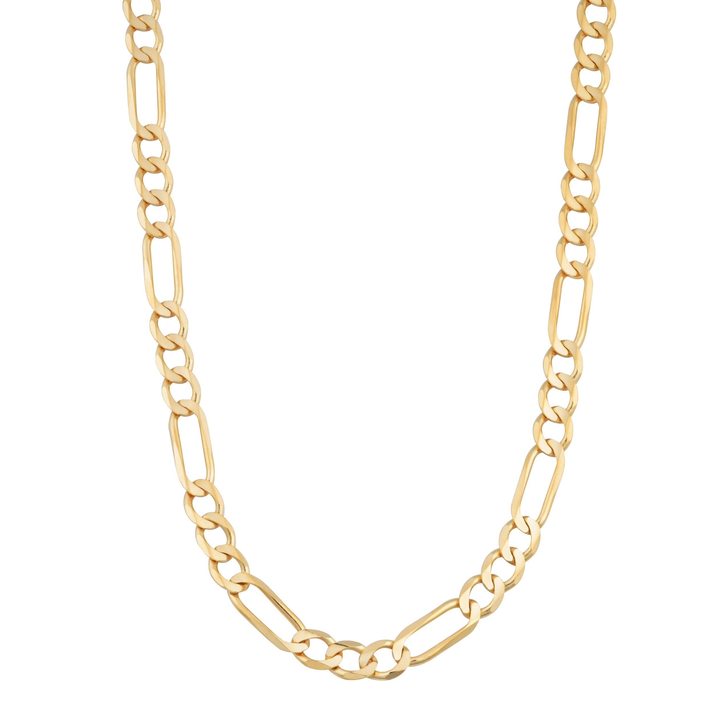 Fremada 14K Yellow Gold 4.3 Mm High Polish Solid Figaro Link Chain Necklace 18 30 Inches
