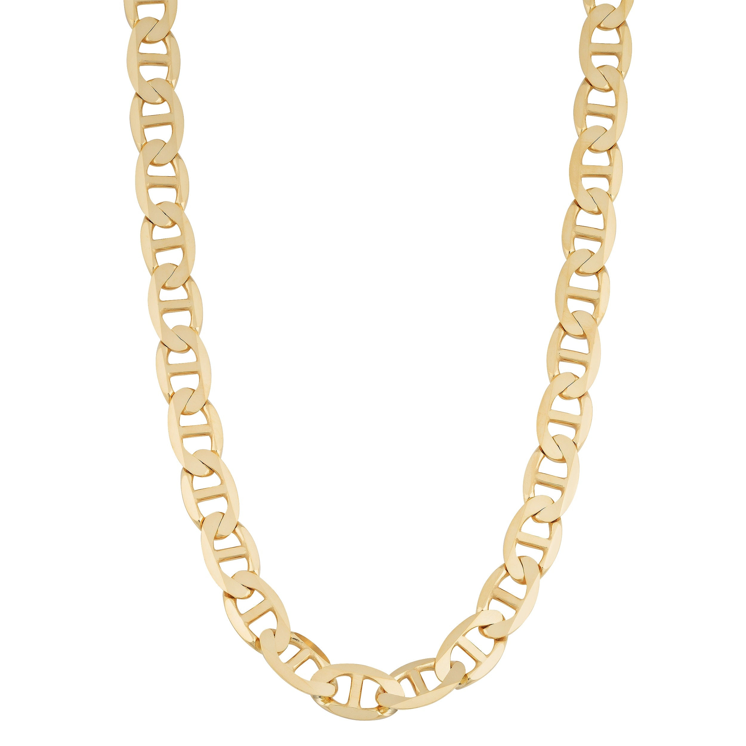 Fremada 14K Yellow Gold 4.35 Mm Solid High Polish Mariner Link Necklace