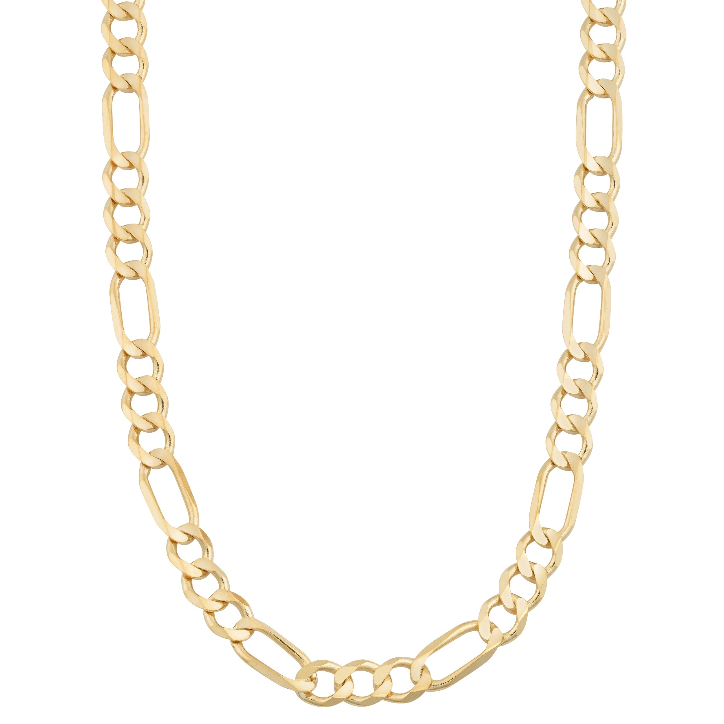 Fremada 14K Yellow Gold 5 Mm High Polish Solid Figaro Link Chain Necklace 18 30 Inches