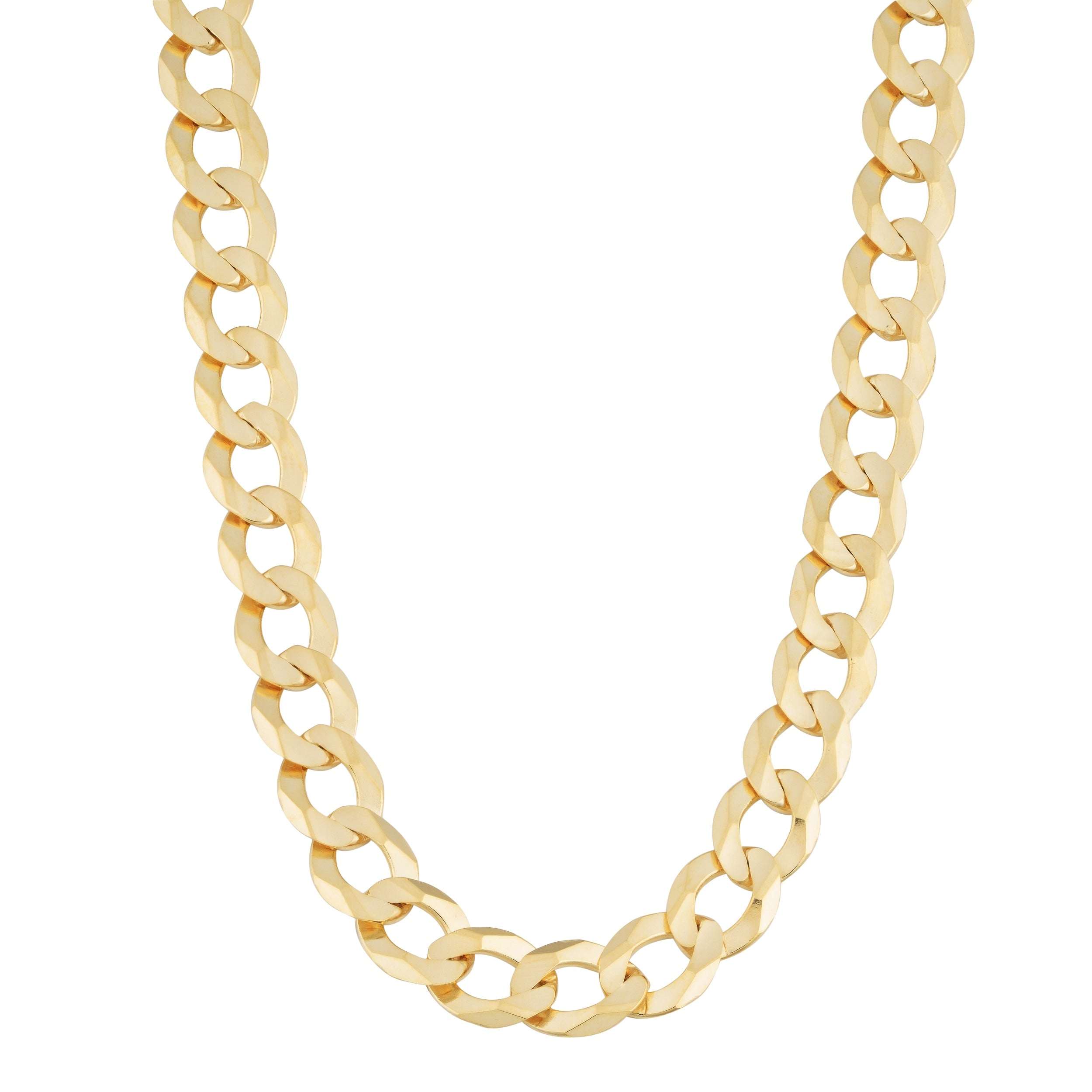 Fremada 14K Yellow Gold 6.9 Mm High Polish Solid Curb Link Necklace