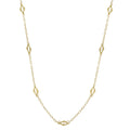 Fremada 10K Yellow Gold Diamond Shaped Station Necklace