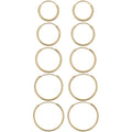 14K Yellow Gold Round Hoop Earrings