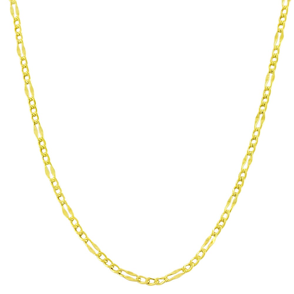 Fremada 14K Yellow Gold Fancy Figaro Link Chain 16 24 Inches