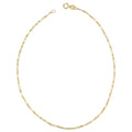 Fremada 14K Yellow Gold Figaro Forzatina 3 1 Link Anklet 10 Inches